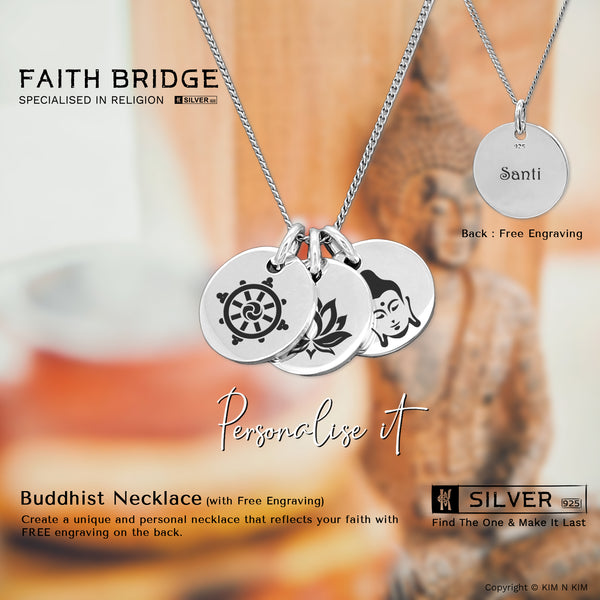 925 Sterling Silver Buddhist Necklace
