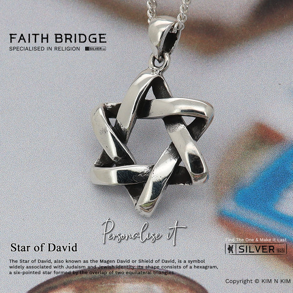 925 Sterling Silver Star of David Pendant