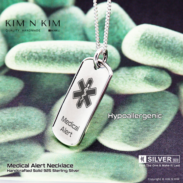 Hypoallergenic Medical Alert Necklace