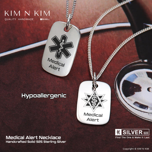 Hypoallergenic Medical Alert Necklace