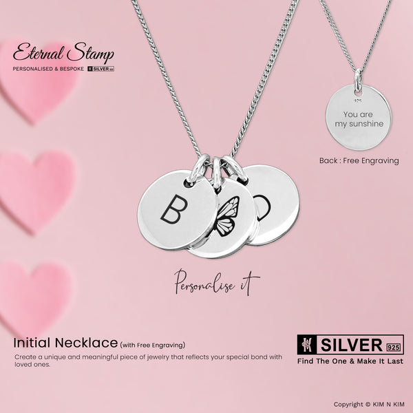 925 Sterling Silver Initial Necklace