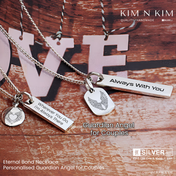 Eternal Bond Necklace – Personalised Guardian Angel Jewellery for Couples