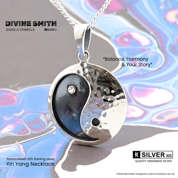 925 Silver Yin Yang Necklace – Free Back Engraving Pendant