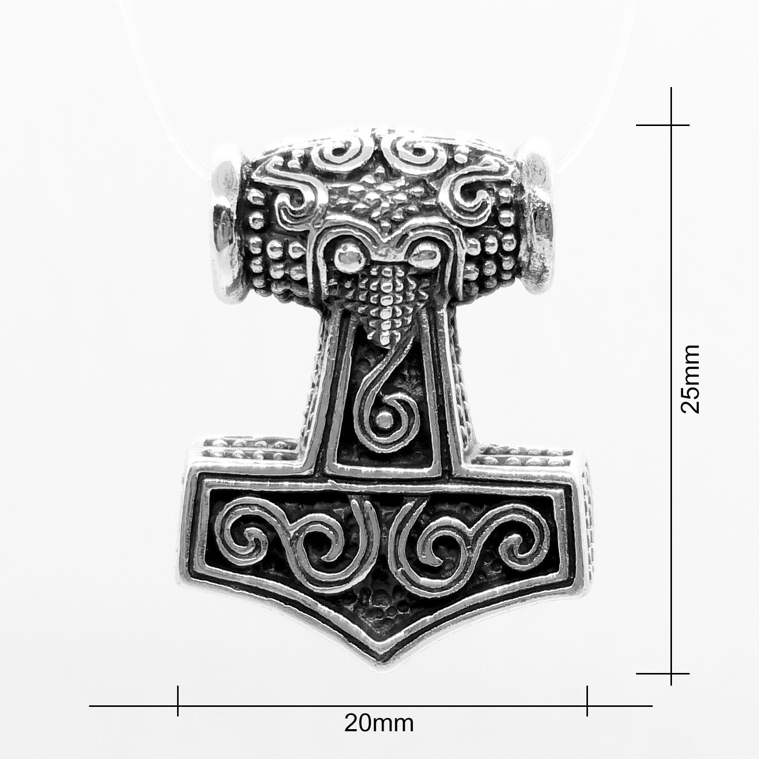 Sterling silver hot sale mjolnir necklace