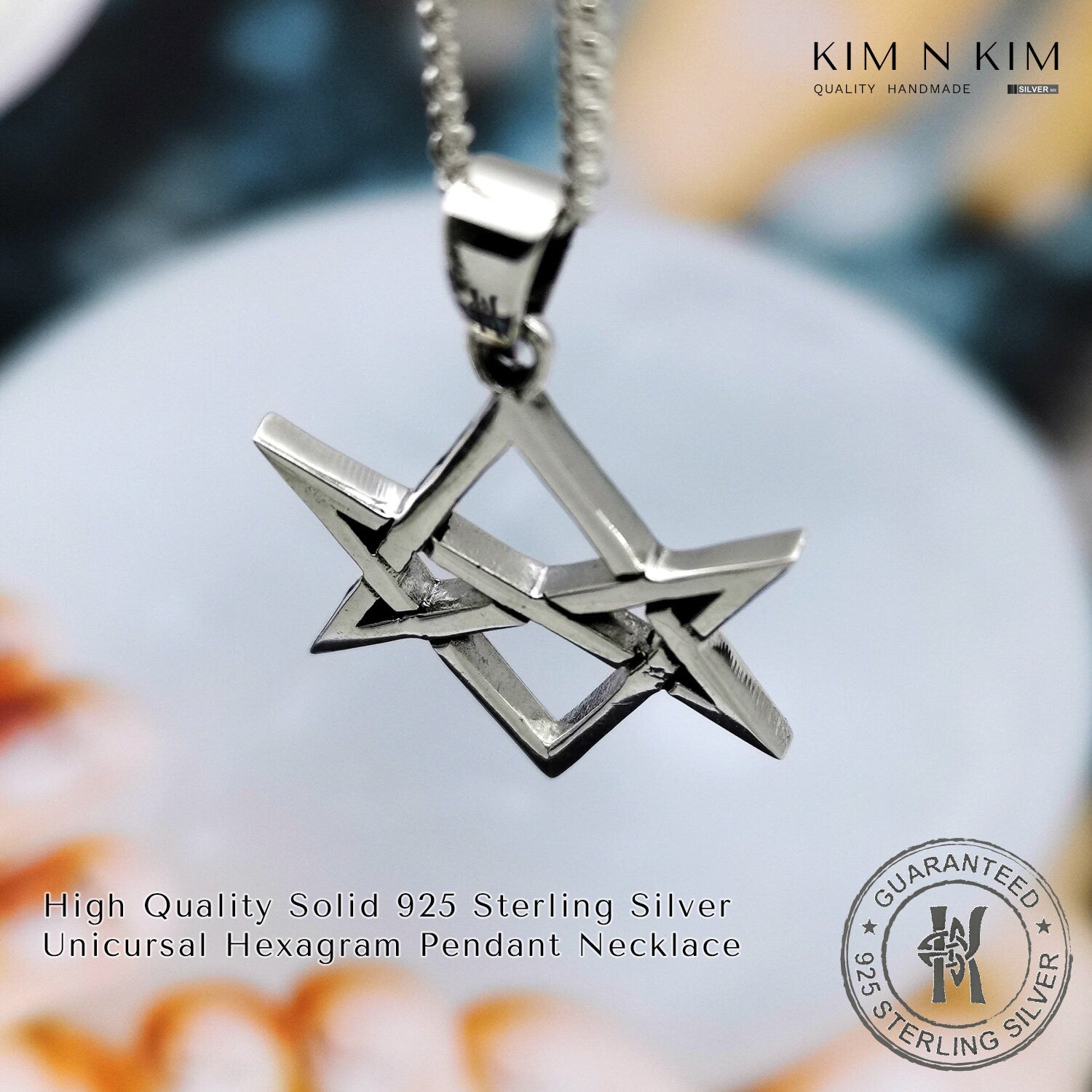 Unicursal hexagram clearance pendant