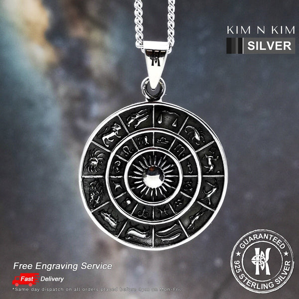 925 Sterling Silver Zodiac Signs and Astrology Signs Pendant