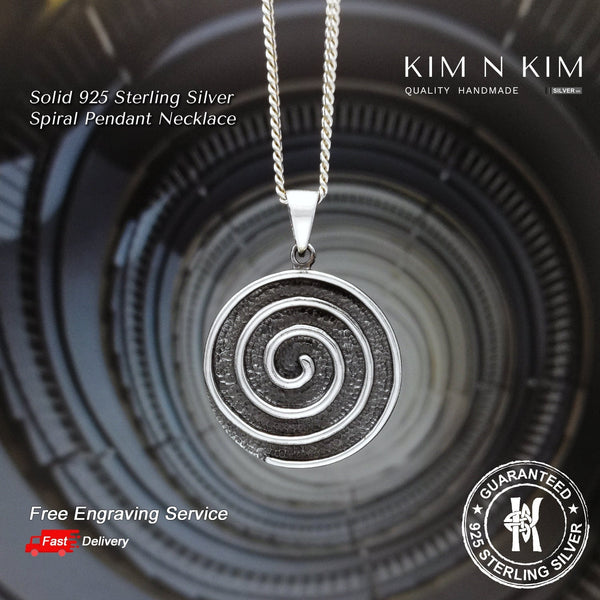 925 Sterling Silver Spiral Pendant