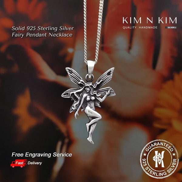 925 Sterling Silver Fairy Pendant