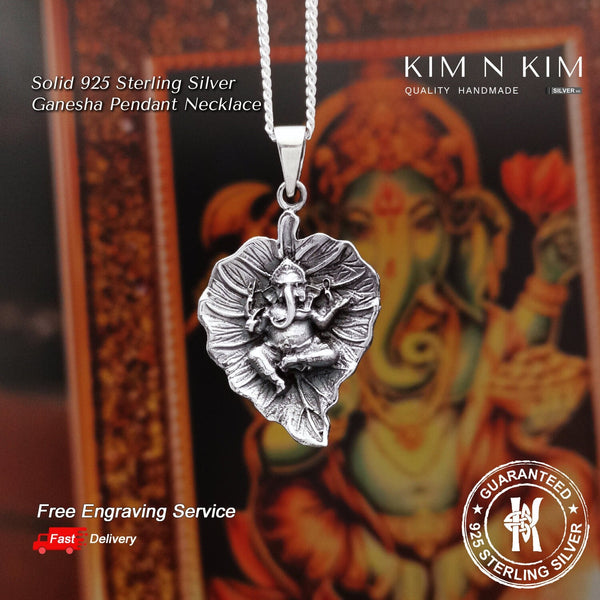 925 Sterling Silver Ganesha Pendant