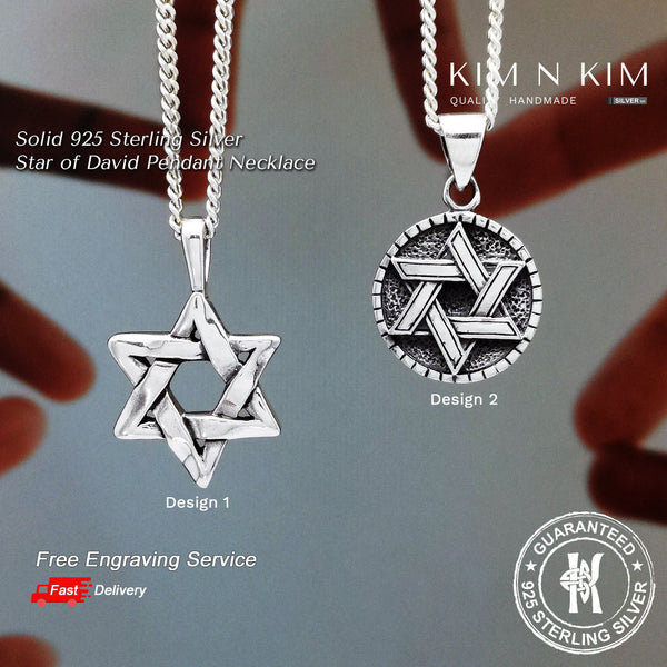 925 Sterling Silver Star of David Pendant