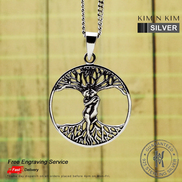 925 Sterling Silver Tree of Life Lovers Pendant