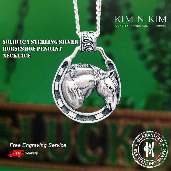 925 Sterling Silver Horseshoe Pendant